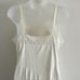 Vintage VANITY FAIR Full Dress SLIP Nylon SHEER Chiffon Floral LACE Sz 38 Ivory