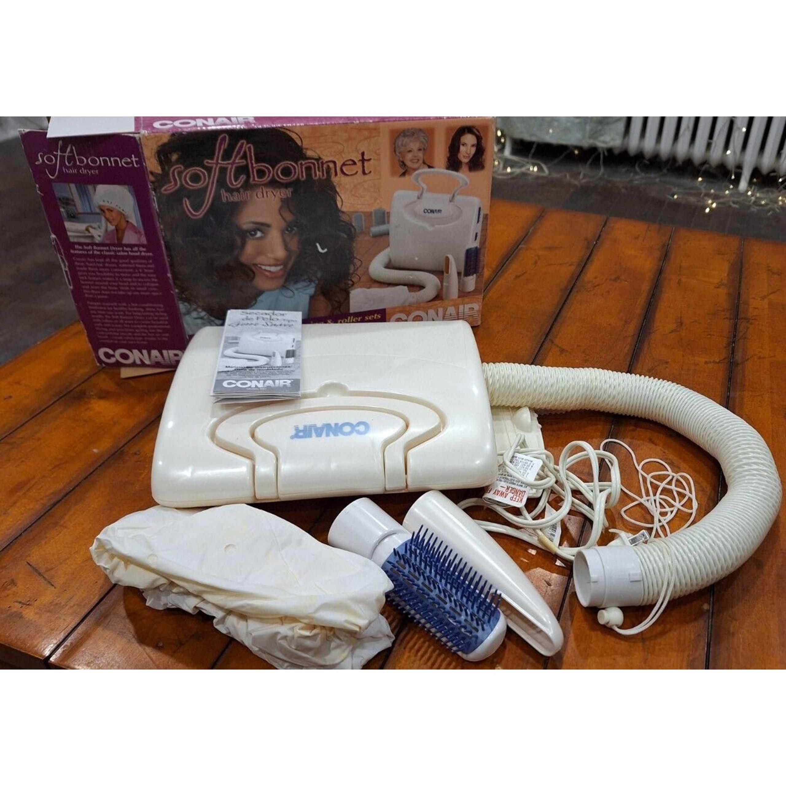 Soft Bonnet Hair Dryer Portable Hooded Conair Styling Cap Hood Vent Brush SB1