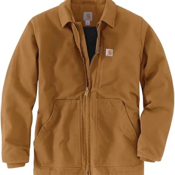 Carhartt Men's Loose Fit Washed Duck Sherpa-Lined Coat 3XL-Like New!