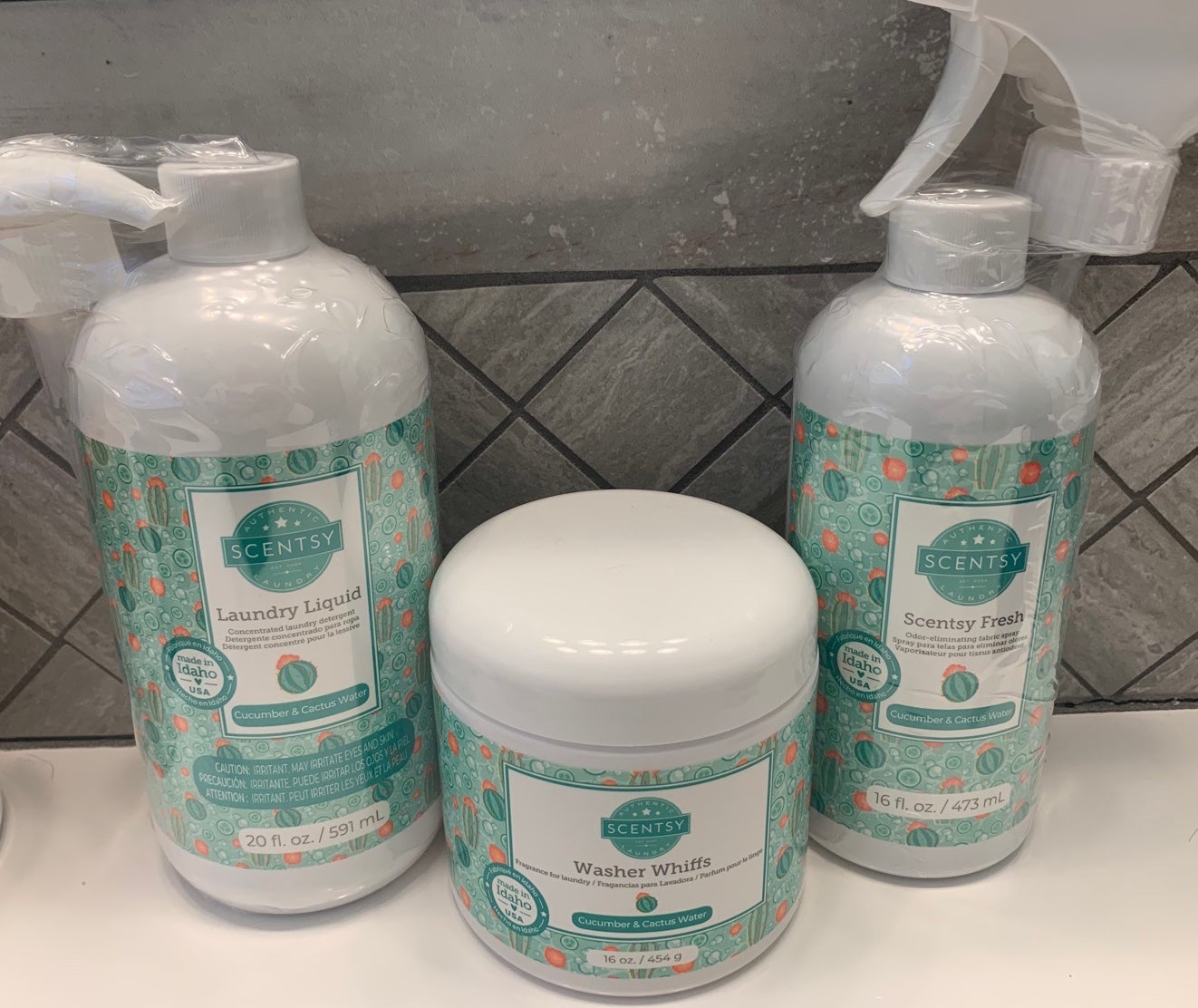 Scentsy Cucumber & Cactus Water Bundle of 3