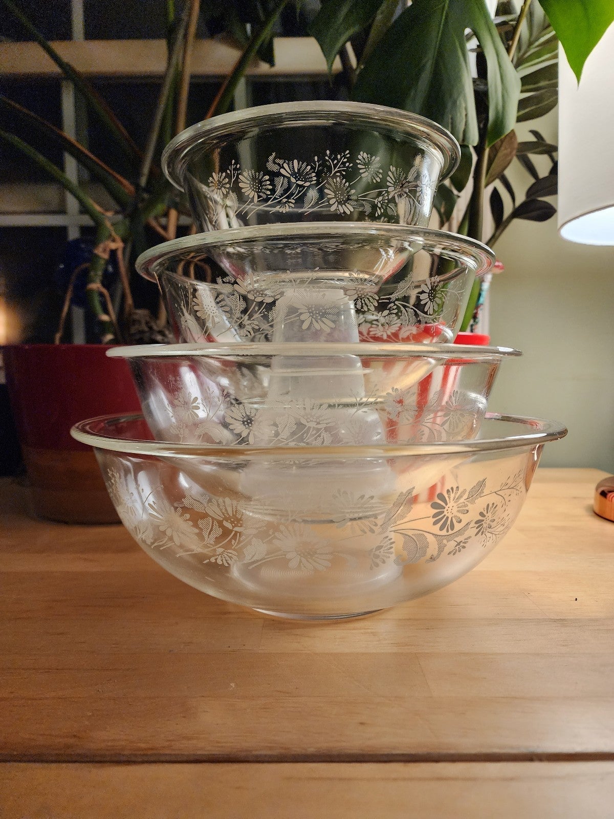 Pyrex colonial mist Full set 4pc Mixing bowls