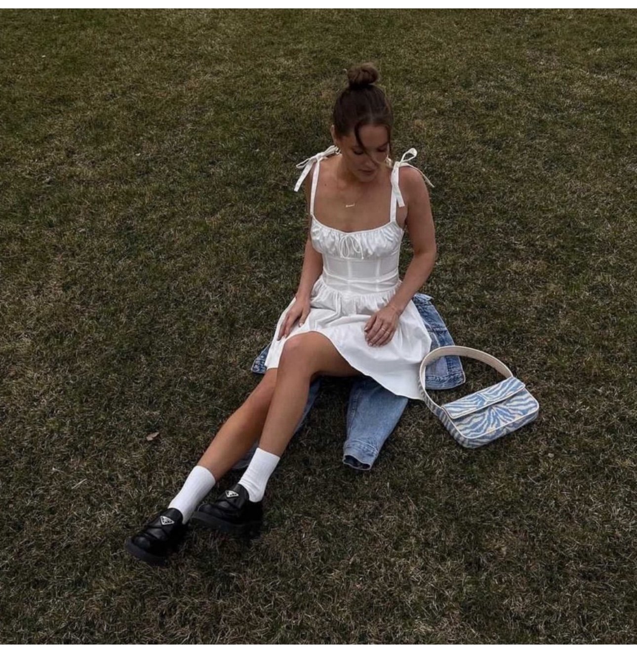 NWT For love and lemons white mini dress