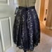 DKNY Black Lace Overlay Full A-Line Silk Skirt Knee Length Formal NWT Size 10