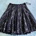 DKNY Black Lace Overlay Full A-Line Silk Skirt Knee Length Formal NWT Size 10