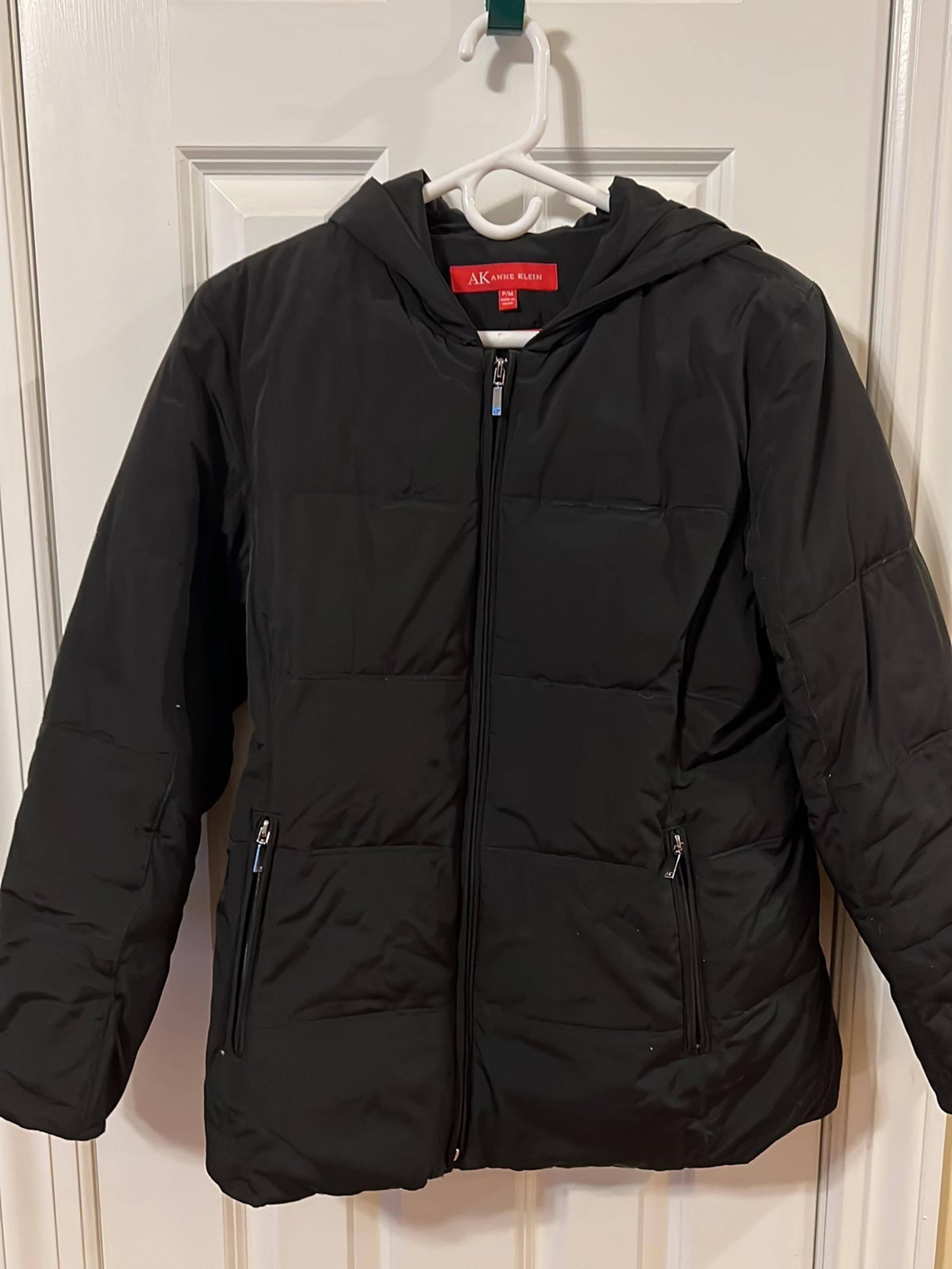 Anne Klein Womens Hooded Puffer Jacket