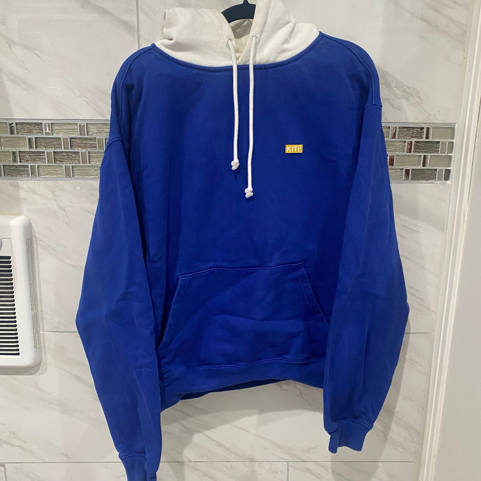 KITH Williams III Royal Blue & White Two Tone Hoodie Sweatshirt Men’s Size M