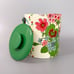 Vintage Ice Bucket With Flowers MCM Mid Century Spring Easter Barware Vinyl Rare