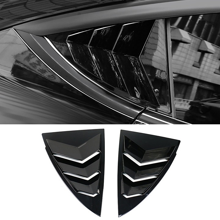 BRAND NEW TESLA MODEL Y 2020-2024 Glossy Black Side Vent Window Quarter Louver