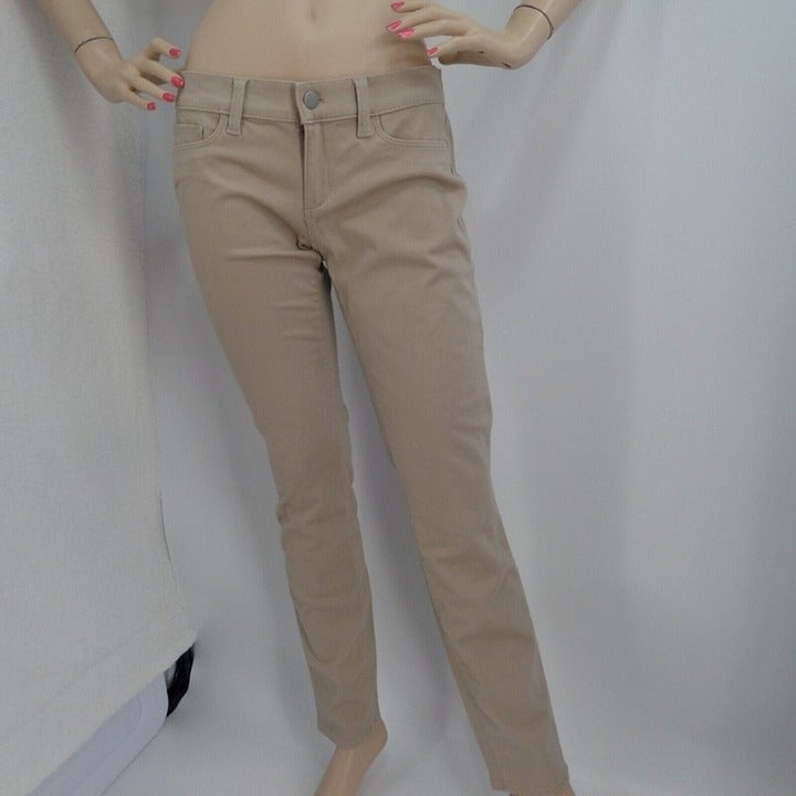 ANN TAYLOR BEIGE MODERN SKINNY ZIP LEGS DENIM JEANS PANTS SIZE: 2 NWT