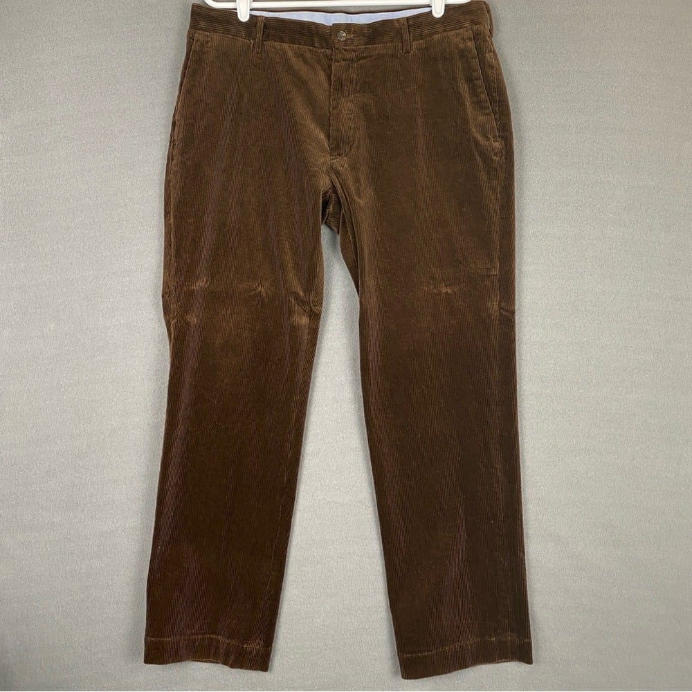 Polo Ralph Lauren Corduroy Chino Pants Men's 35x30 Brown Classic Fit Trousers