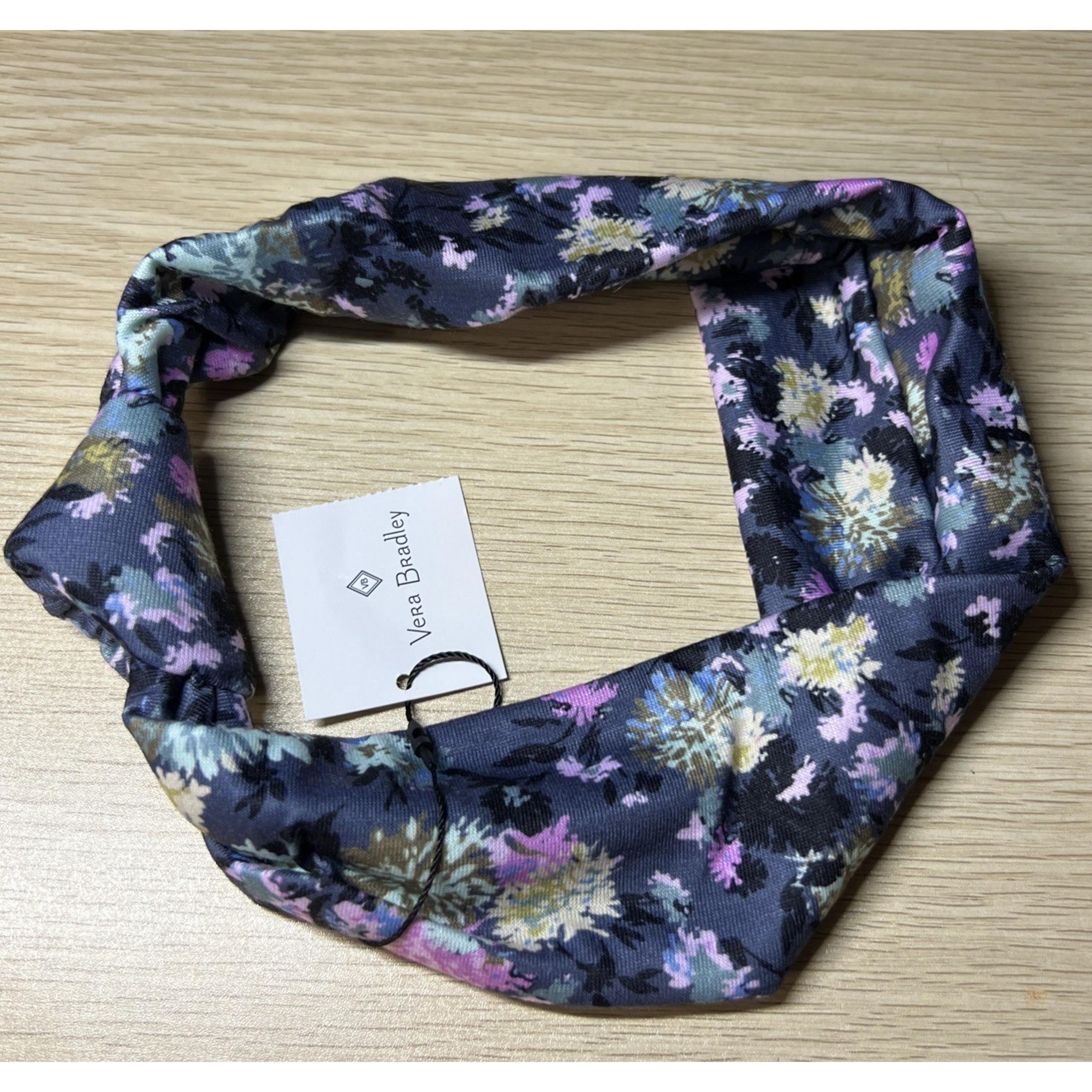 Vera Bradley Chrysanthemum Crush Knotted Headband Purple Pink Blue