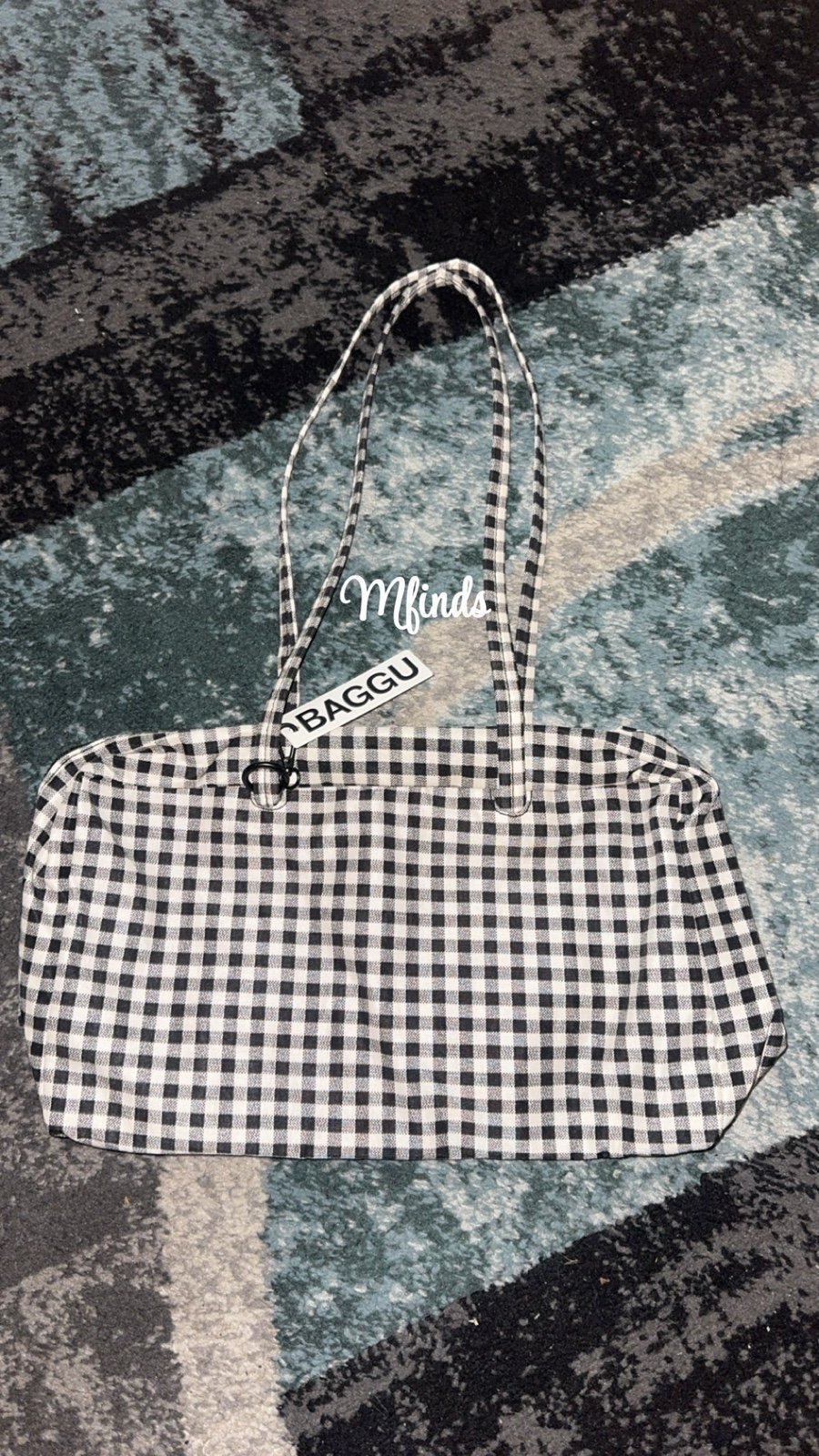 SMALL black and white gingham bowler bag BNWT