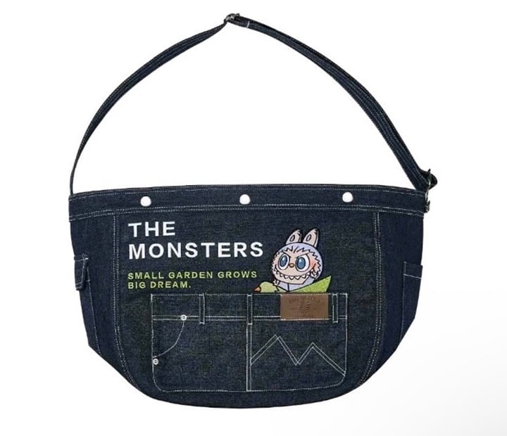 The Monsters Labubu Fall in Wild Denim Messenger Bag