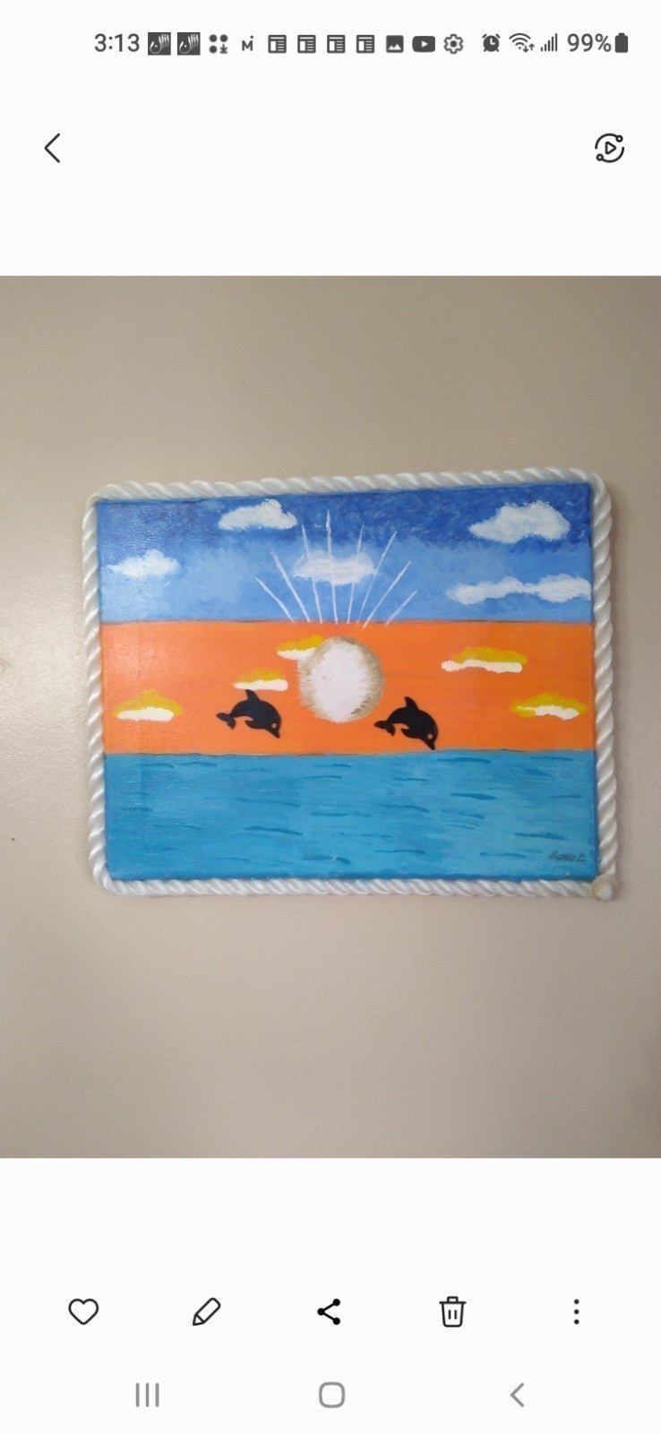 Canvas Art: Two Leaping Dolphins