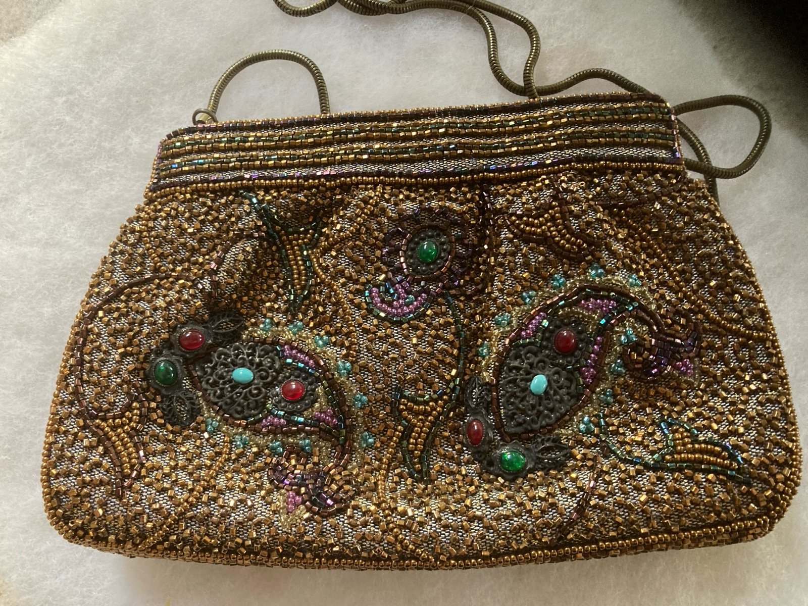 Beaded evening clutch