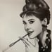 Audrey Hepburn Original Portrait Drawing