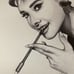 Audrey Hepburn Original Portrait Drawing