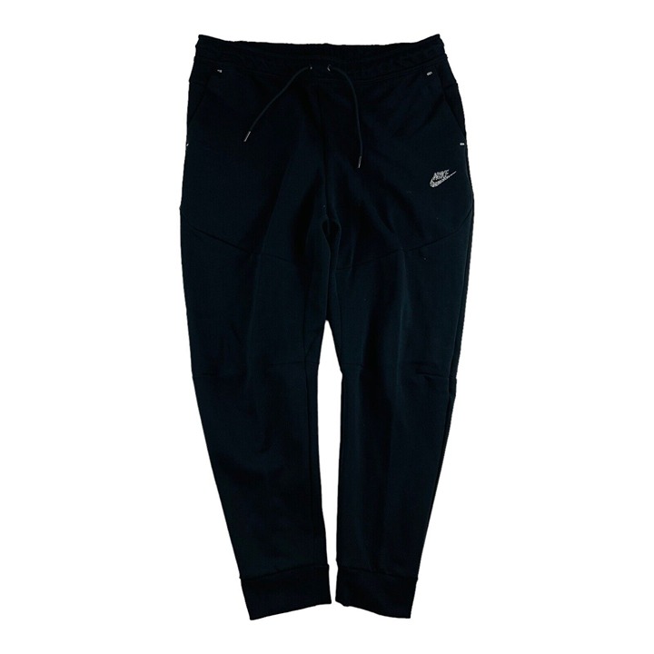 Nike Black Tech Cotton Polyester Tapered Jogger Pant w/ Zippered Pocket Size 2XL