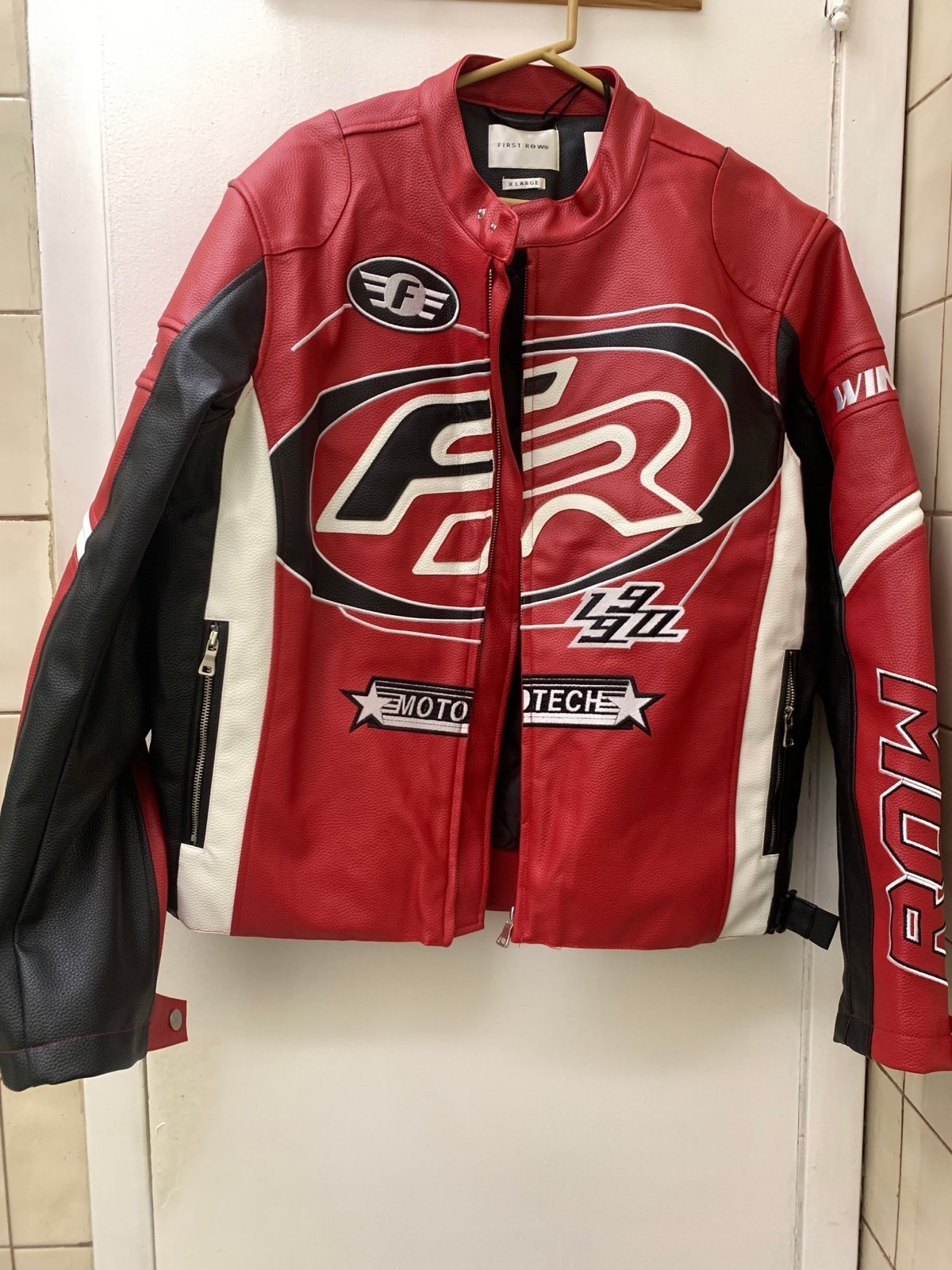 Leather racing jacket