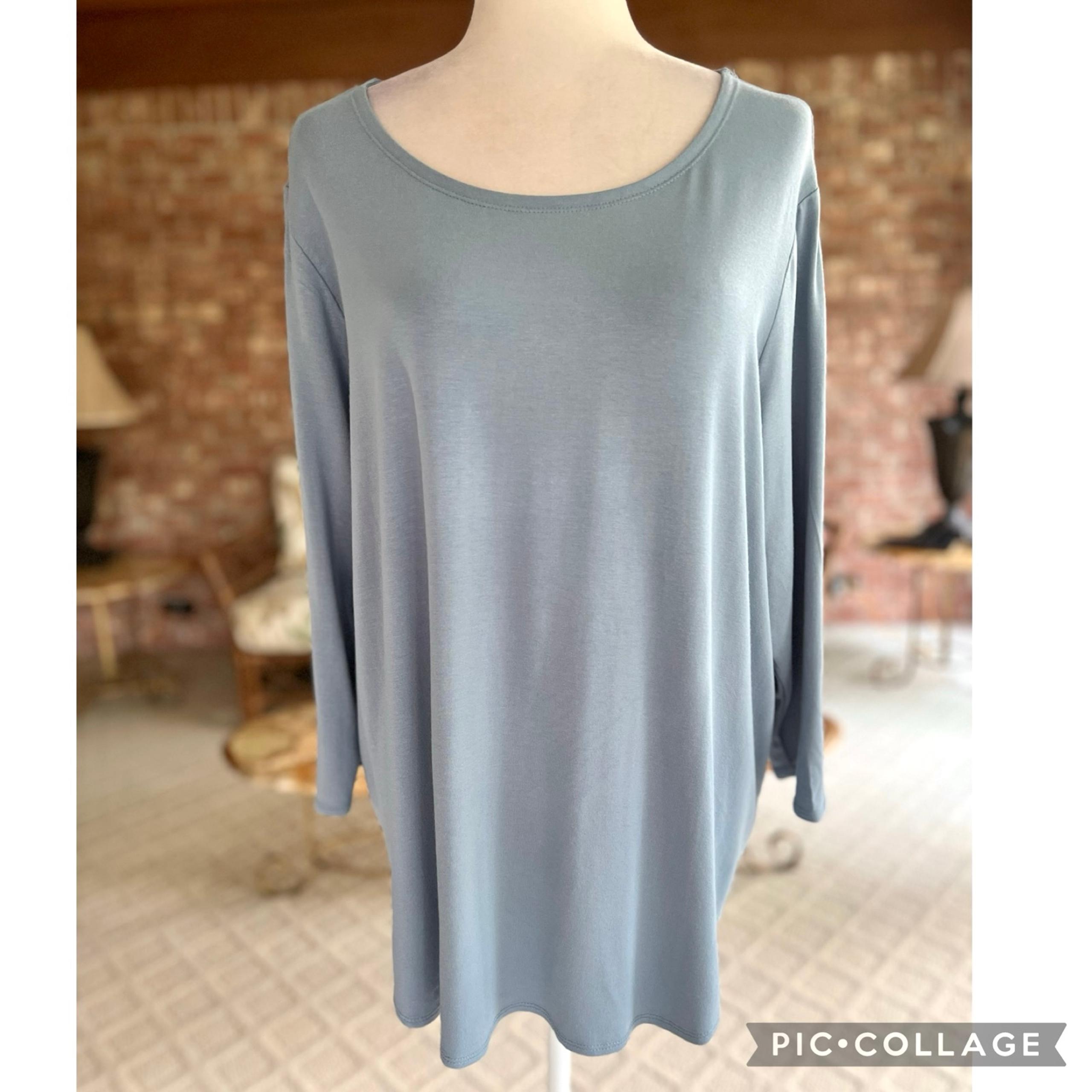 Cupio Blue Jersey Knit Top 2X