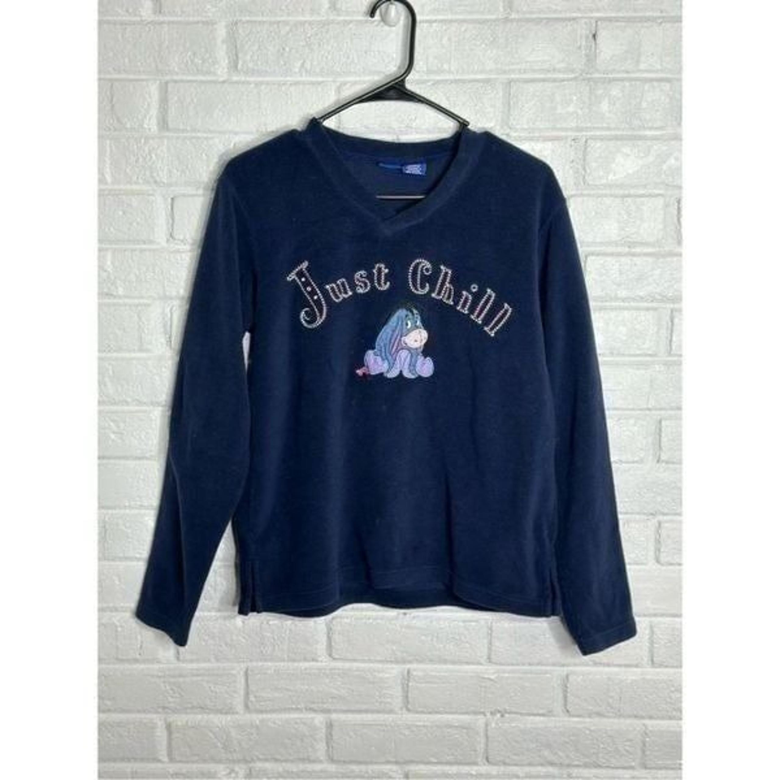 Disney Eeyore Just Chill Pullover Sweater Size Medium