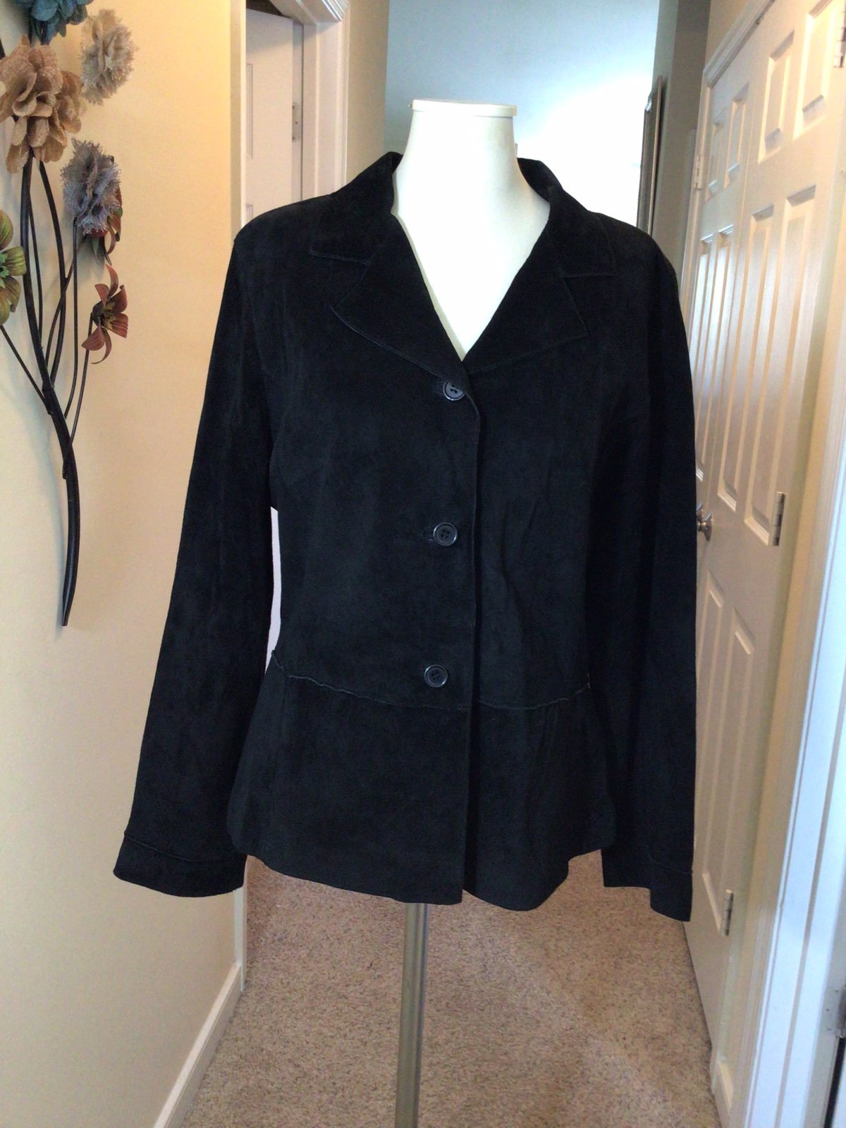 Vintage Brandon Thomas Ladies Black Leather Jacket