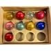 Lot of 53 Assorted Vintage Small Glass Christmas Balls Ornaments in Boxes Japan