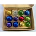 Lot of 53 Assorted Vintage Small Glass Christmas Balls Ornaments in Boxes Japan