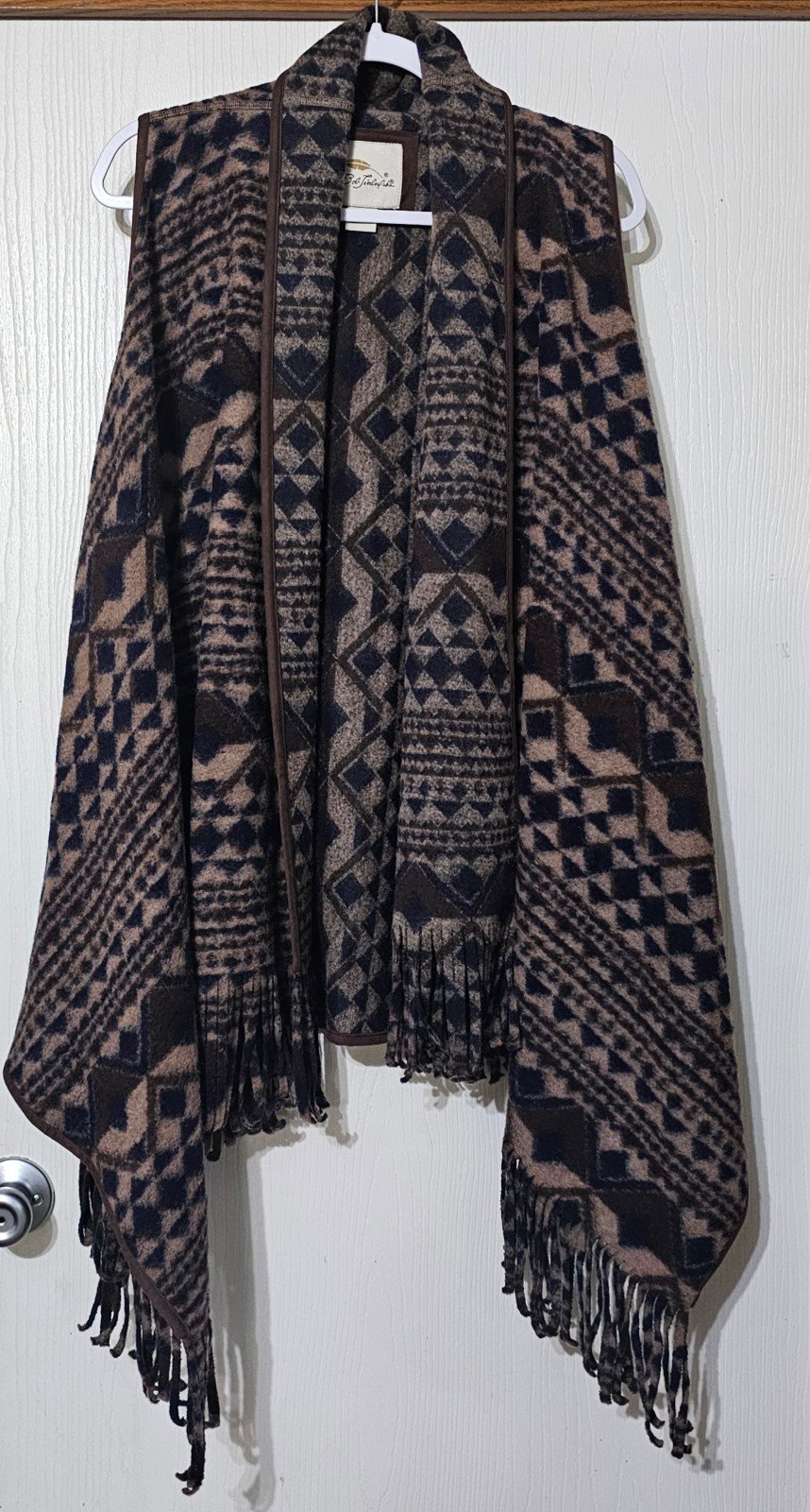 Vintage Bob Timberlake Wool Blend Poncho Shawl Western Style Women’s Size Medium
