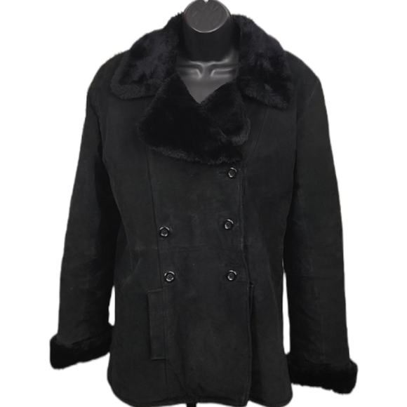 BB Dakota Black Suede Coat