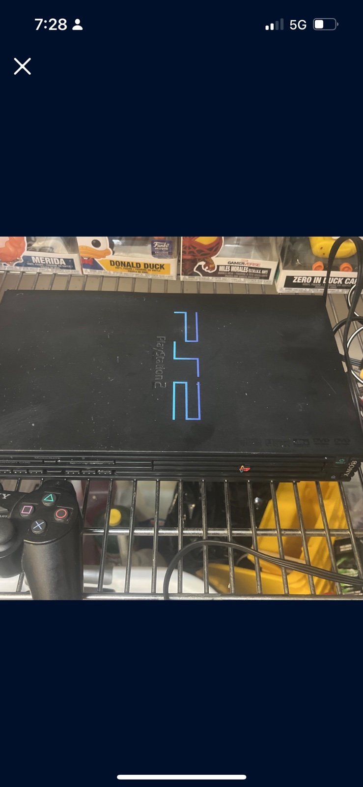 PlayStation 2 w control and cables