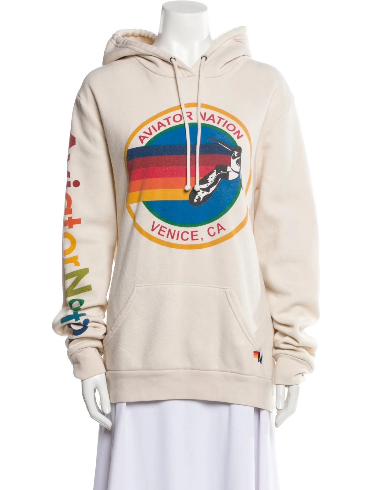 Aviator Nation Venice CA Rainbow Logo Hoodie – Size S