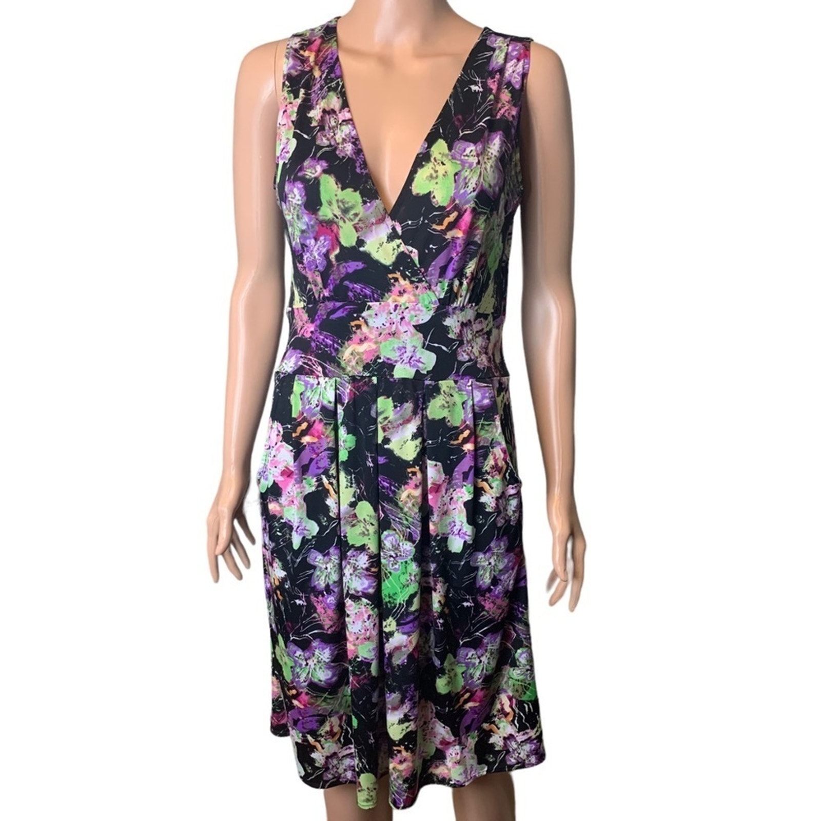 Karina “Penelope” Floral Sleeveless Dress Estimated Size XS