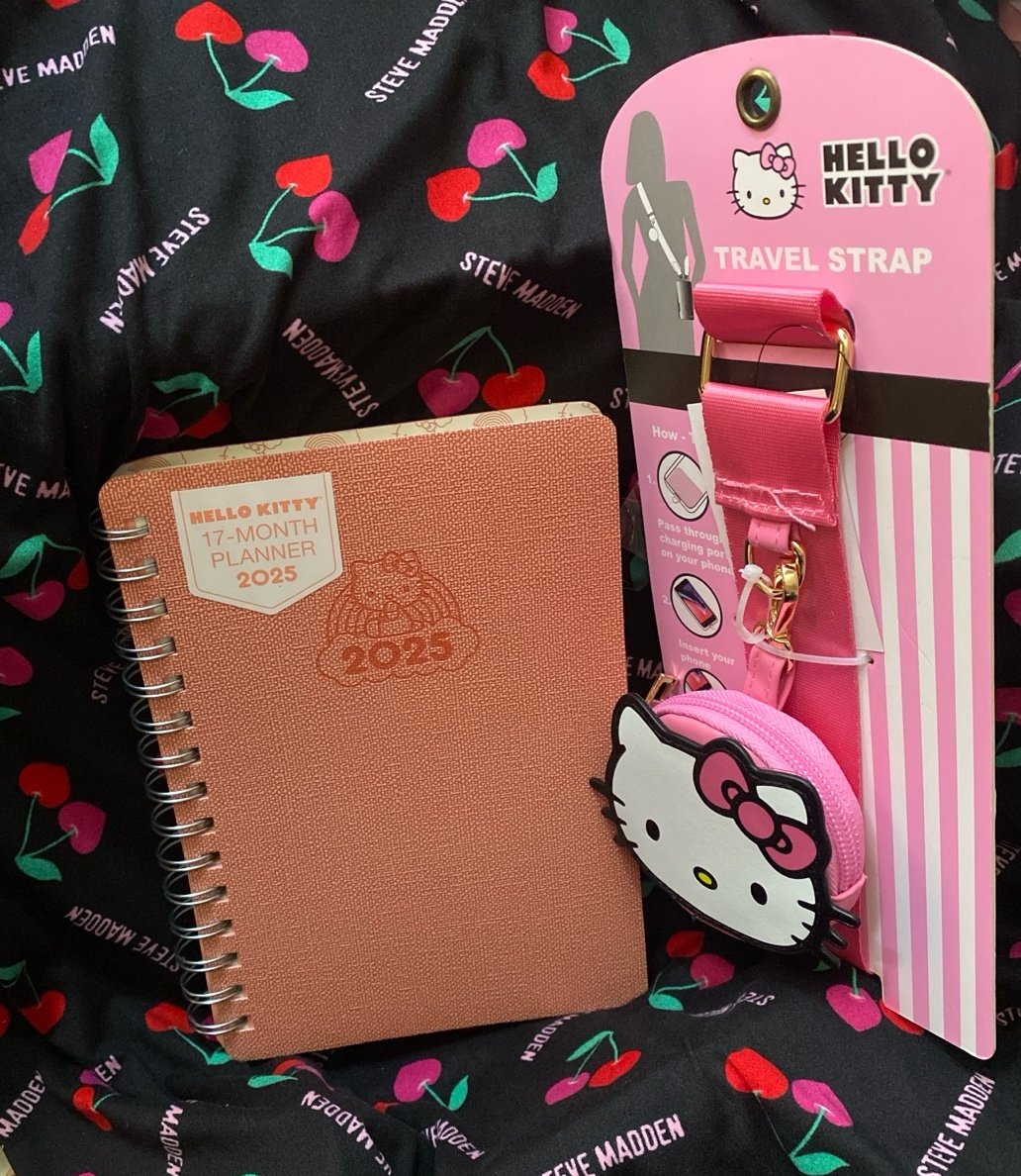 Hello Kitty 2025 planner plus travel strap