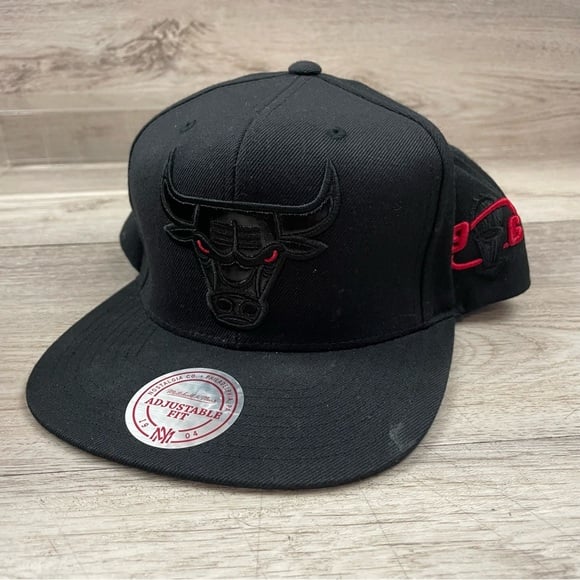 Chicago Bulls Air Jordan 11 1996 Patent Mitchell & Ness Hat Snapback Cap
