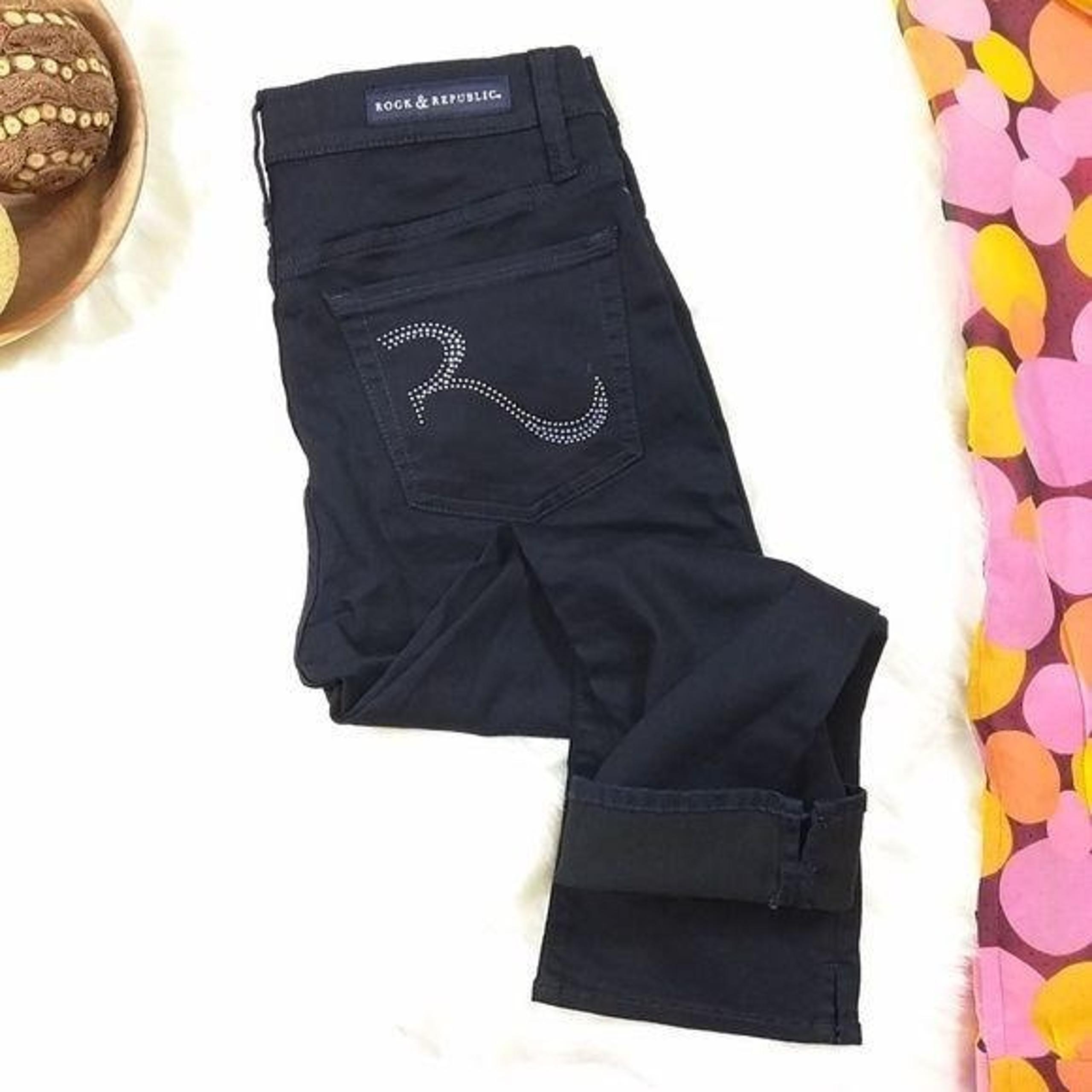 Rock & Republic Roskilde crop capri Jean