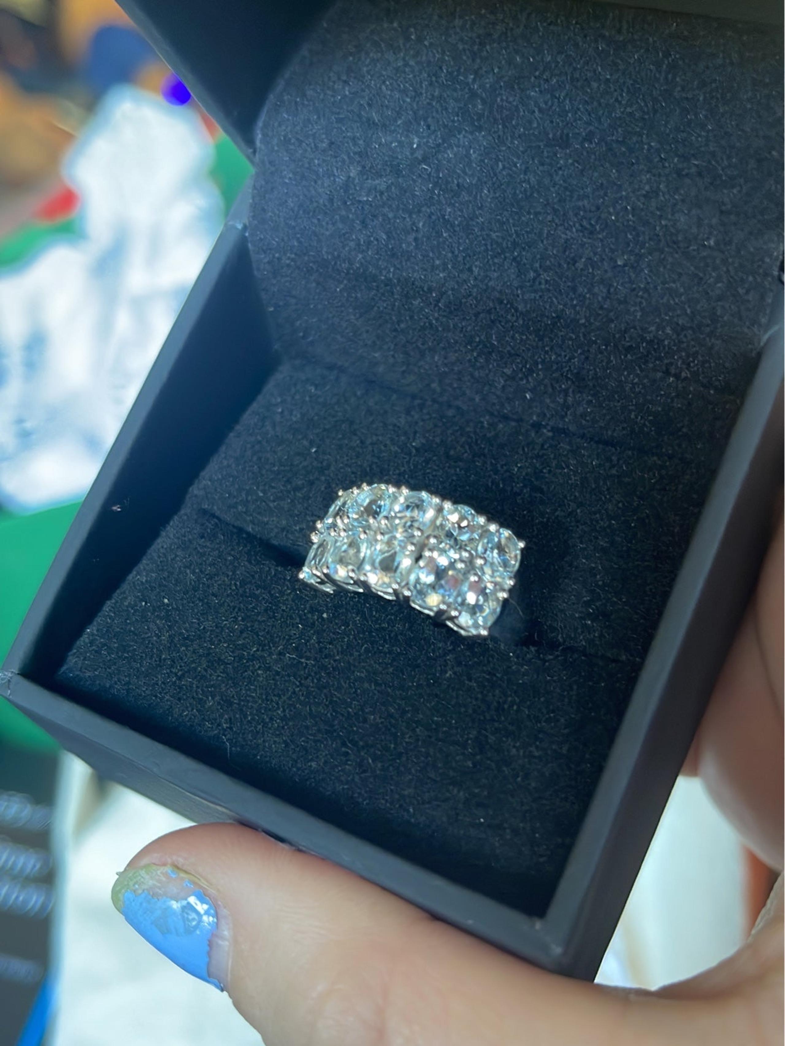 925 silver Aquamarine Ring