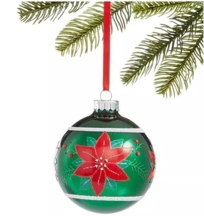 GLASS POINSETTIA ORNAMENTS SET OF 4! 2020 Ltd Ed BNWT 120 ONE SET OF 4 LEFT!