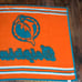 Biederlack NFL Miami Dolphins Throw Blanket Blue Orange Size 46x54 Vintage Logo