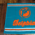 Biederlack NFL Miami Dolphins Throw Blanket Blue Orange Size 46x54 Vintage Logo