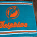 Biederlack NFL Miami Dolphins Throw Blanket Blue Orange Size 46x54 Vintage Logo