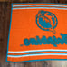 Biederlack NFL Miami Dolphins Throw Blanket Blue Orange Size 46x54 Vintage Logo