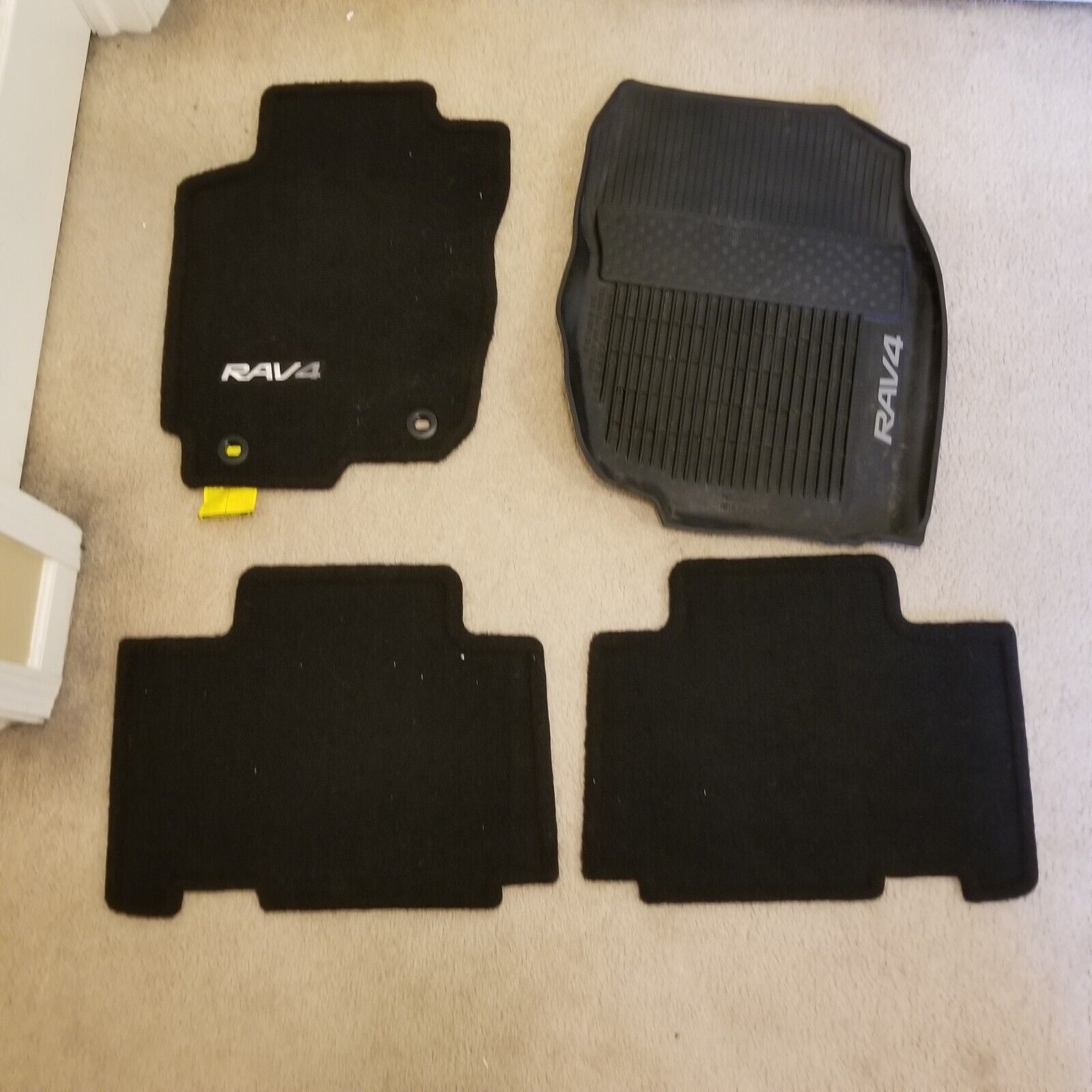 Toyota Rav4 2016-2018 Floor Mat Set OEM Genuine PT206-42130 3 Carpet 1 Rubber