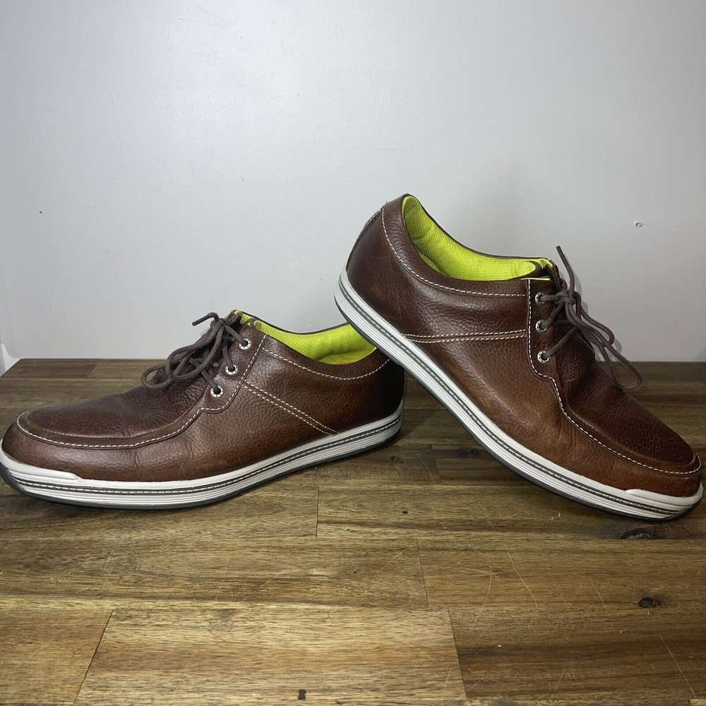 Footjoy Shoes Mens 11.5 Brown Golf Leather Contour Spikeless Low Top Sneakers