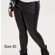 Black Coated Multi Zip Skinny Legging