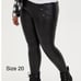 Black Coated Multi Zip Skinny Legging