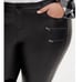 Black Coated Multi Zip Skinny Legging