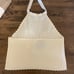 Zara Lingerie Collection Pointelle Halter Top L Cream/Light Yellow NEW
