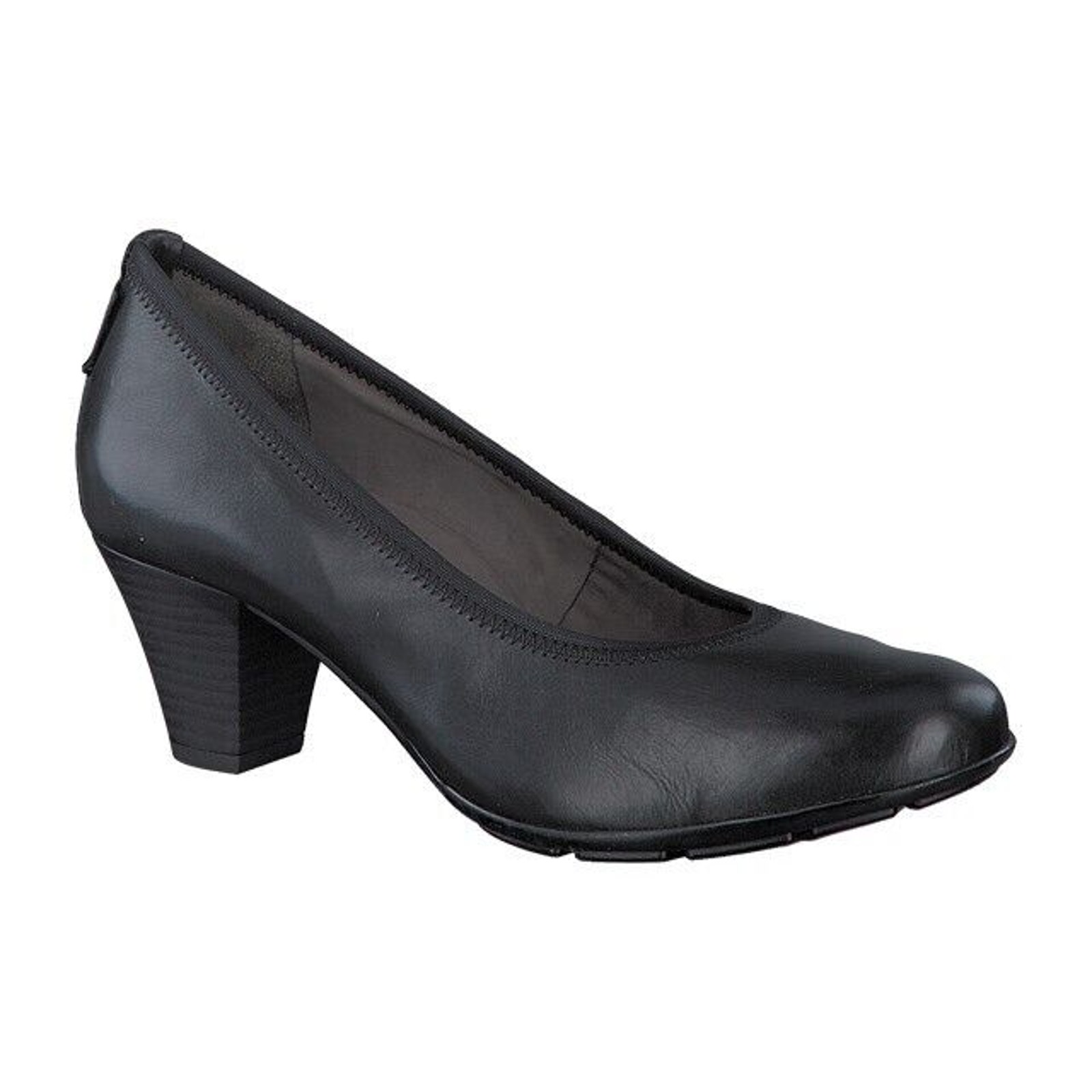 Mephisto Brigita Pump Black Leather Round Toe Block Heel Slip On 9 US