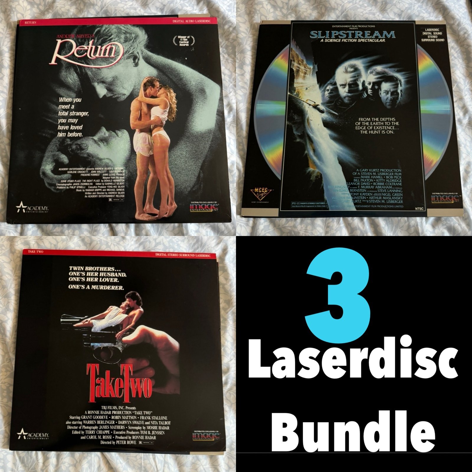3 laserdisc movies bundle